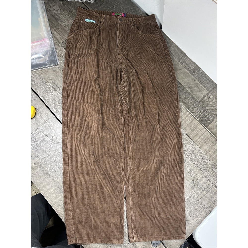 Empyre Brown Corduroy Skate Loose Fit Baggy Skater 32x30 Women's Size‎ 9